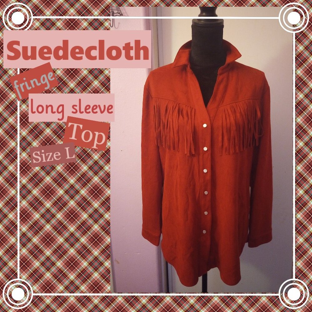 Morning Apple Rust Fringe Top